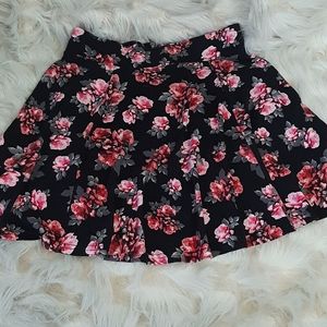 H&M Floral Print Mini Skirt